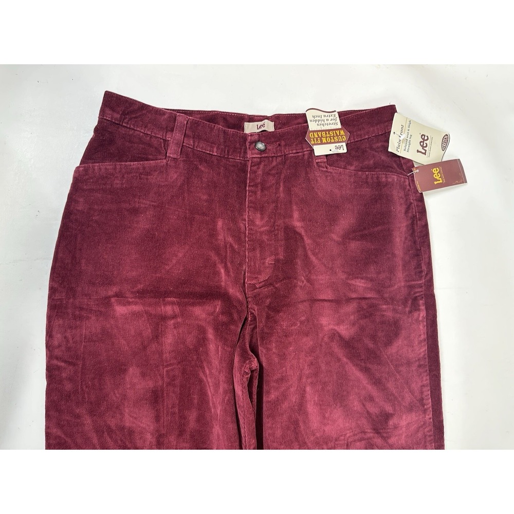 Lee Corduroy Pants Women's Rosewood Size 14 M Vintage NWT Y2K Straight - Picture 2 of 6